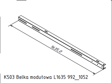 K502_K503 Belka modułowa składana L1635