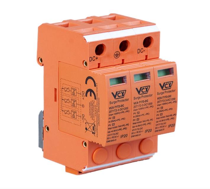Ogranicznik przepięć DC 3P typ1+2 VCX